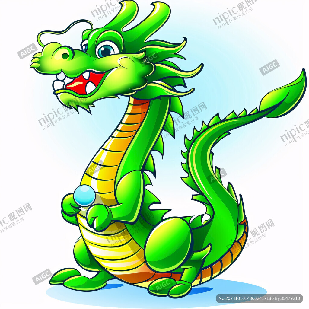 龙年手绘卡通龙