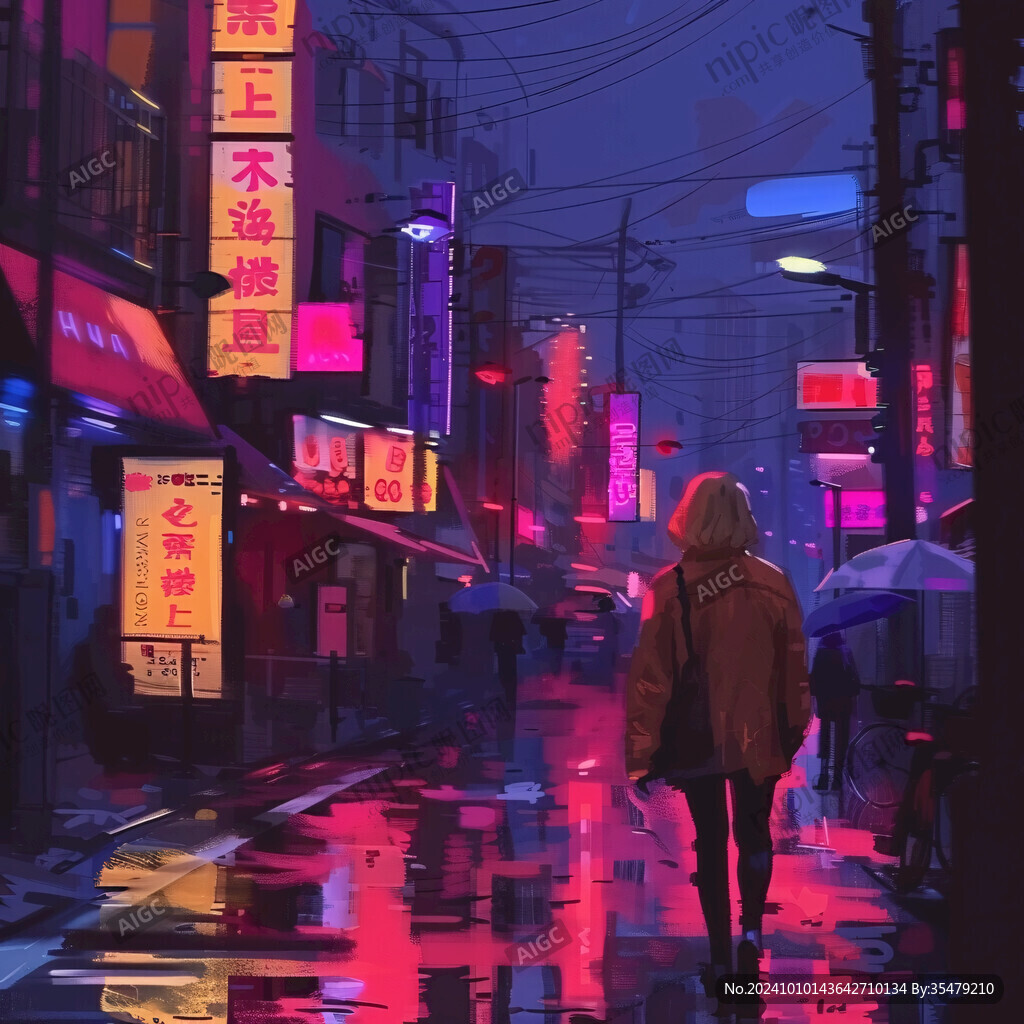 赛博朋克装饰画