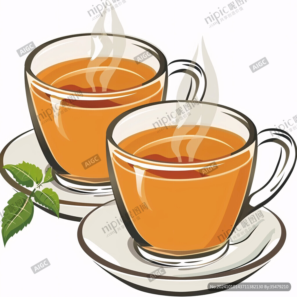 红茶插画