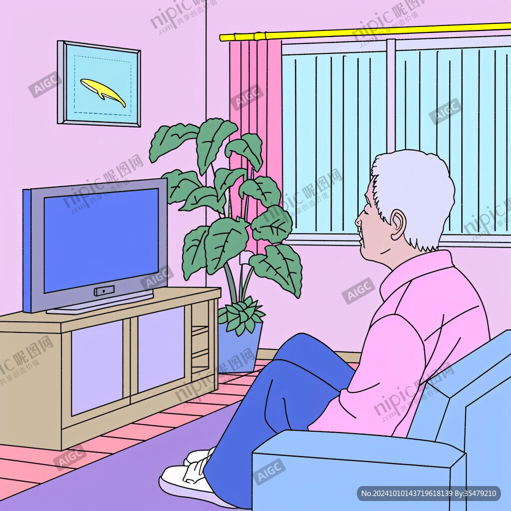 手绘电视背景