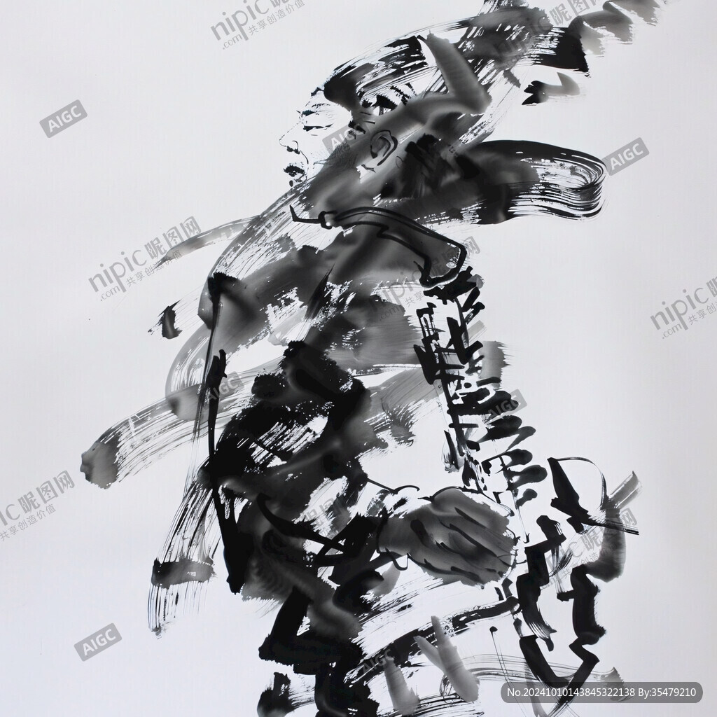 ktv抽象水墨画