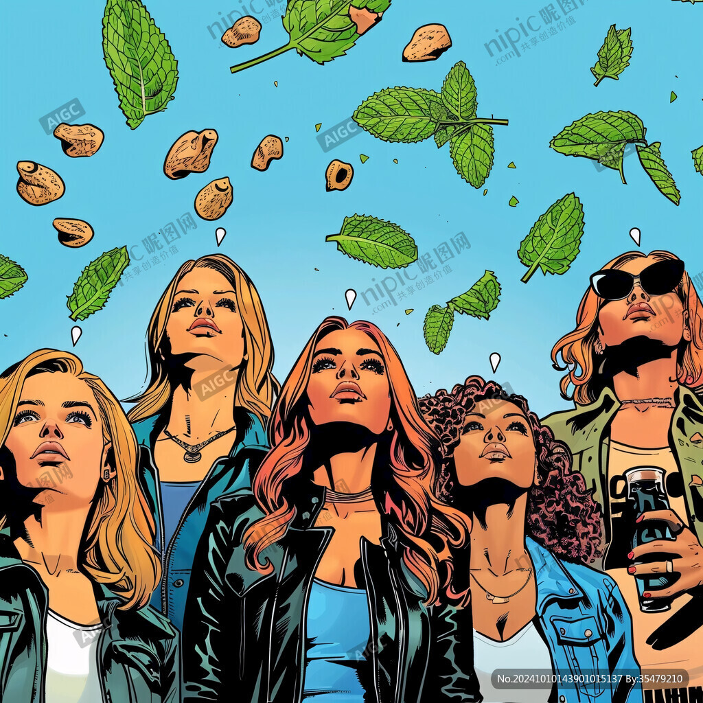 潮流插画美女人物插画