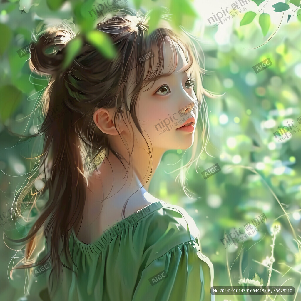 板绘少女插画