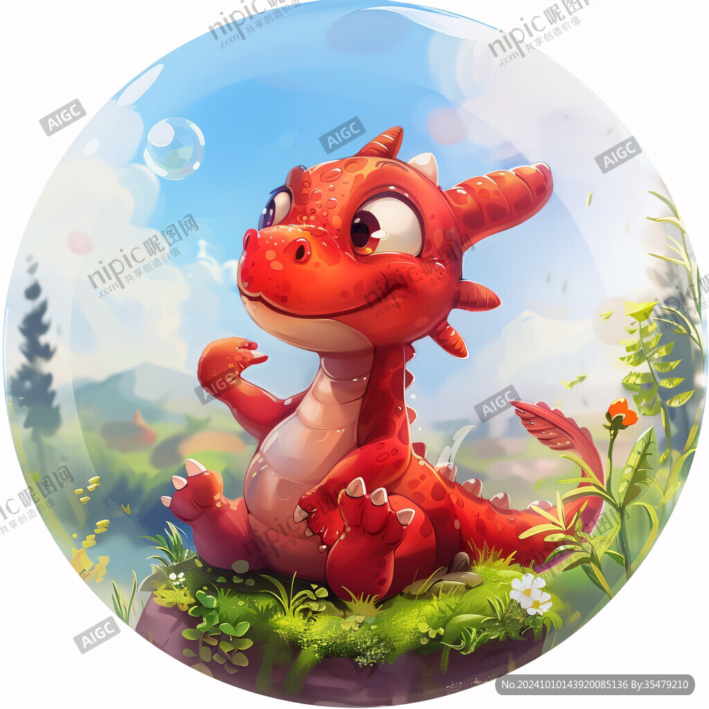 卡通龙q版萌龙