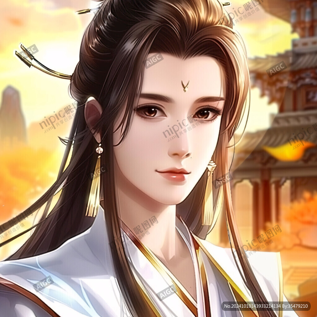 原创手绘古装美男