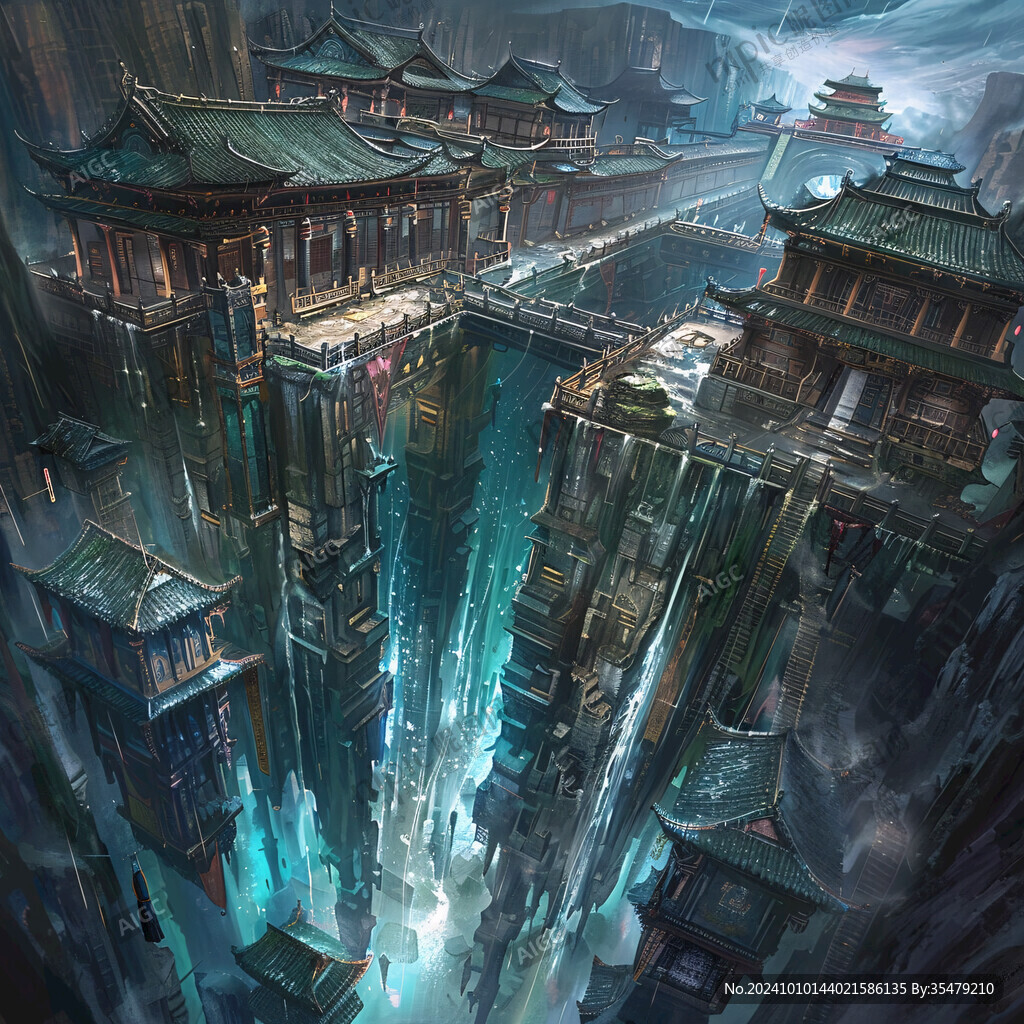 宫殿楼阁仙境仙人大殿