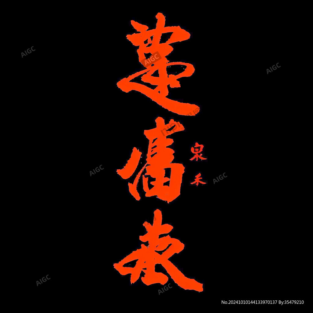 英雄本色书法字