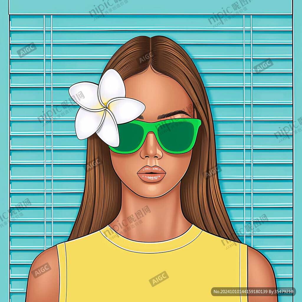 墨镜人物插画