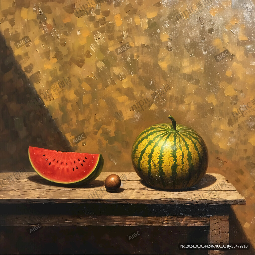 西瓜装饰画