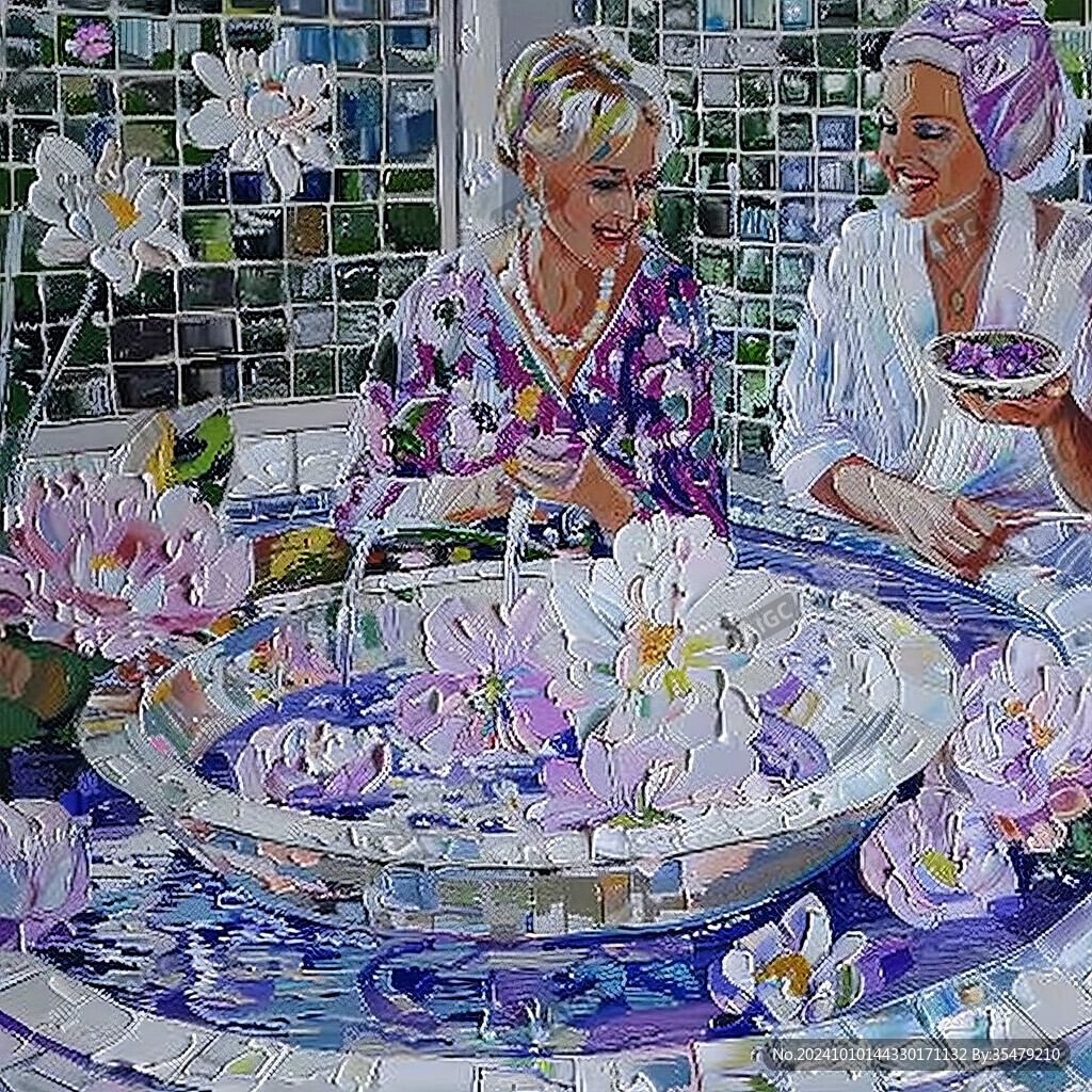 雷诺花园中的芦荟油画