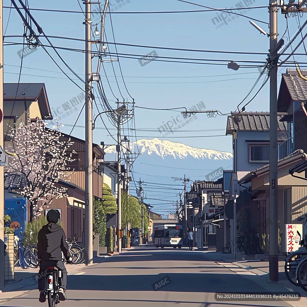 富士山下的小镇
