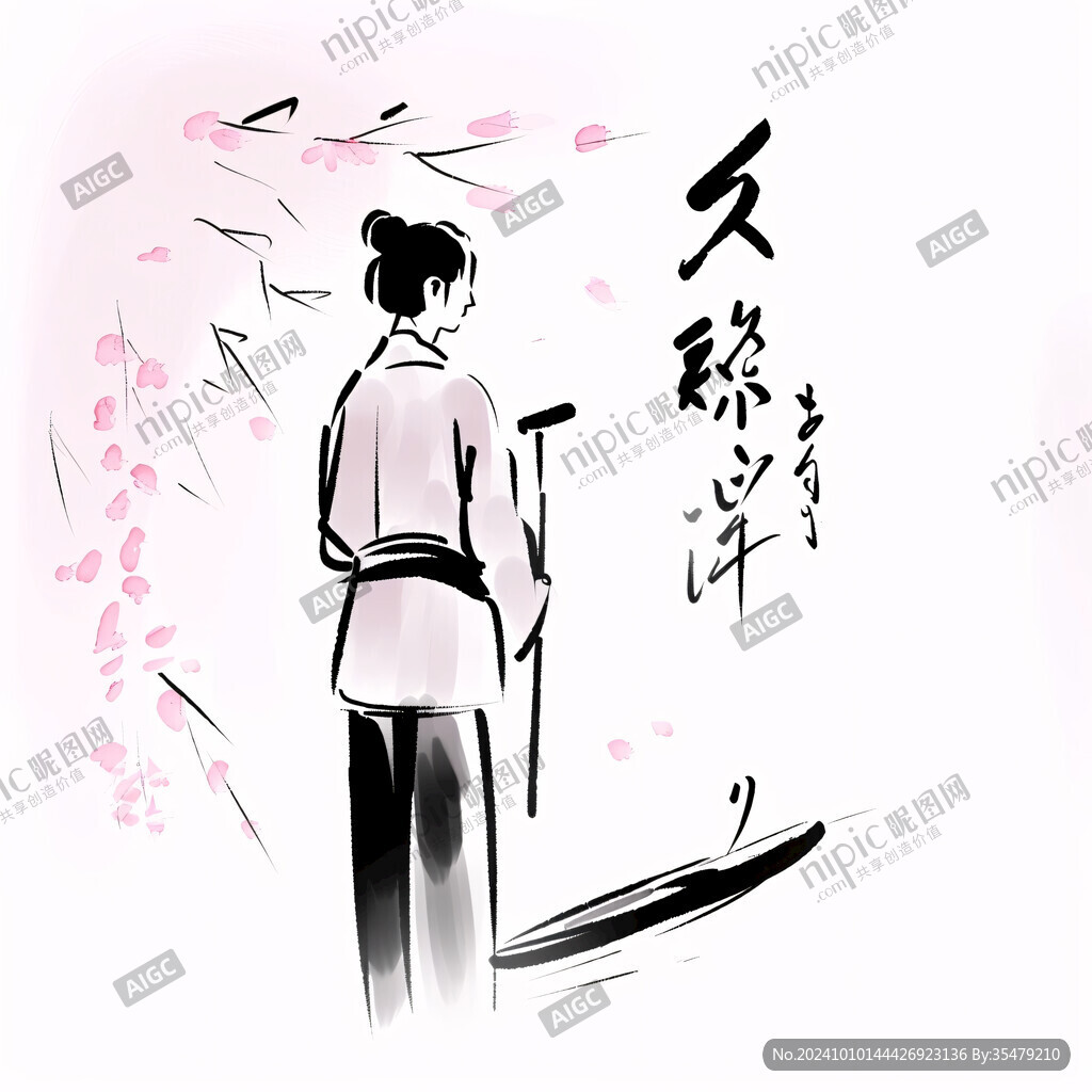 一起赏樱花书法
