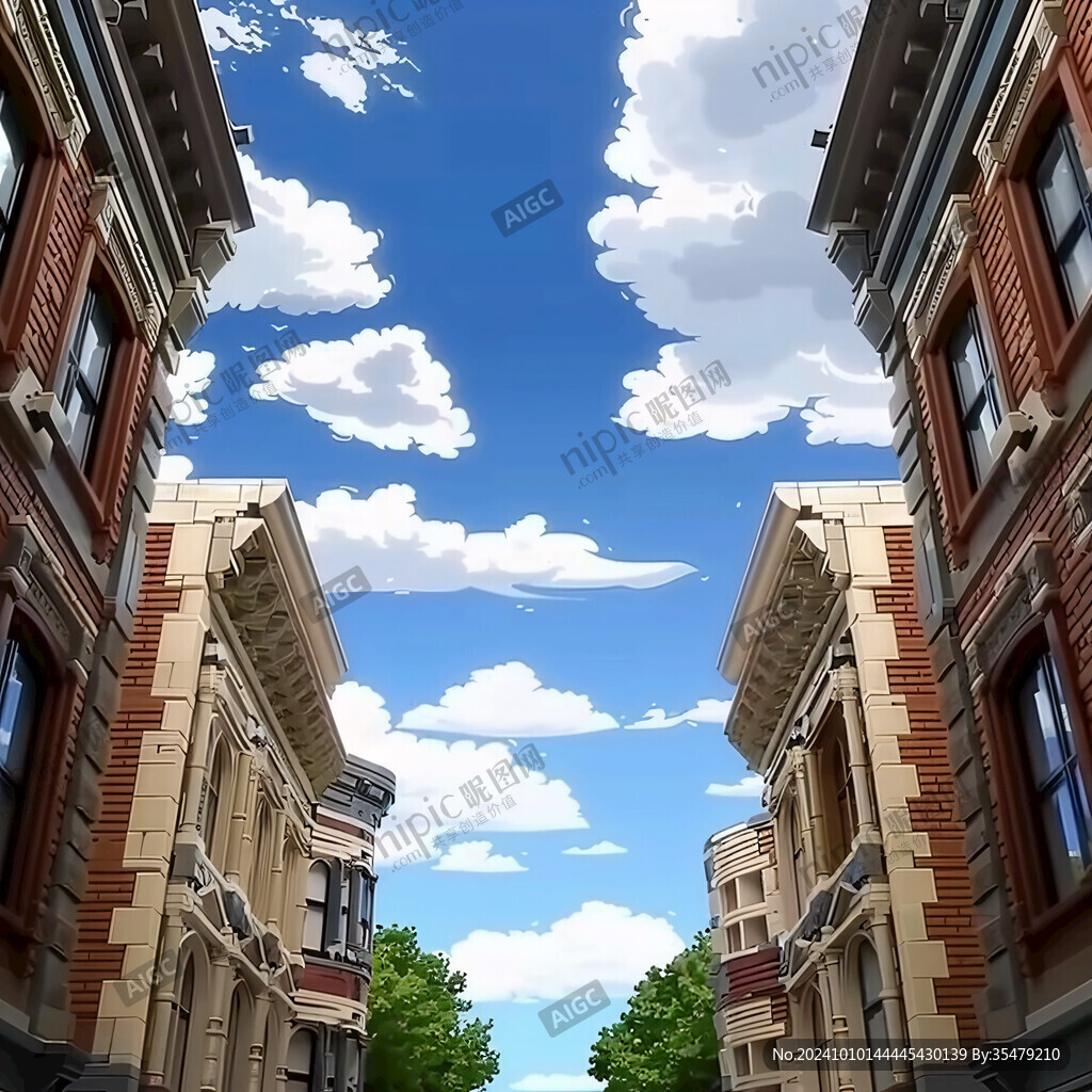 建筑风景蓝天白云