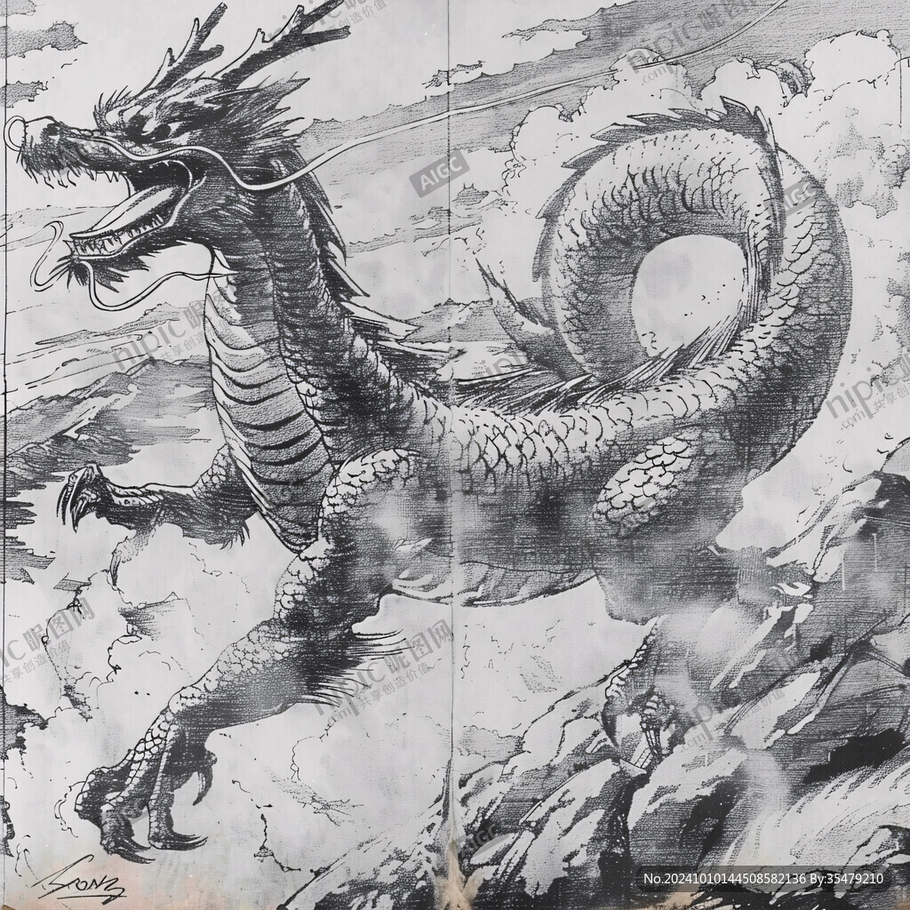 龙腾四海挂图