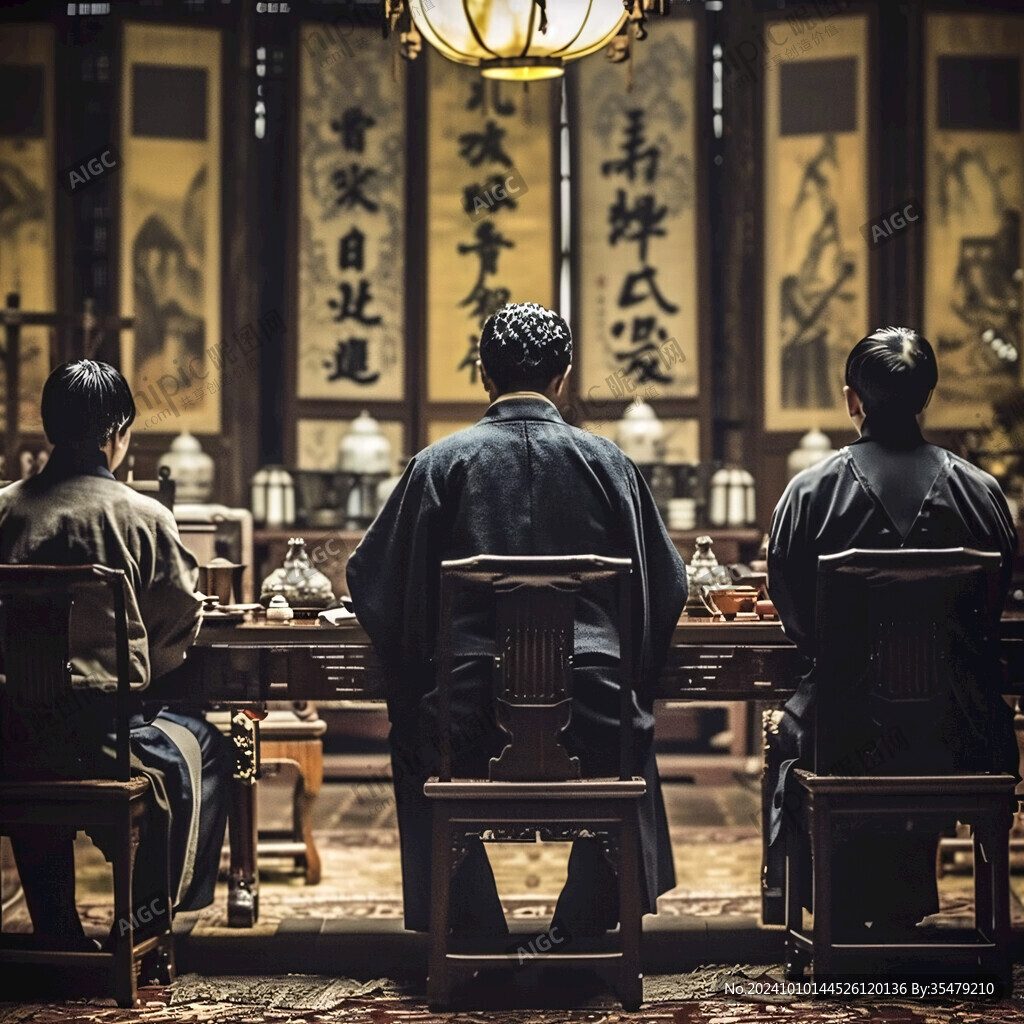 道士讲经场景