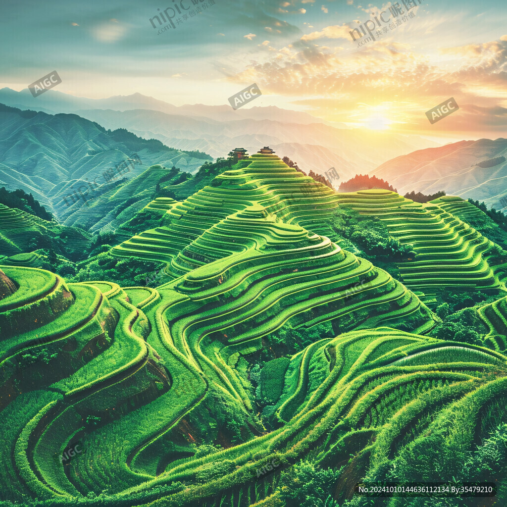 大画幅梯田风光