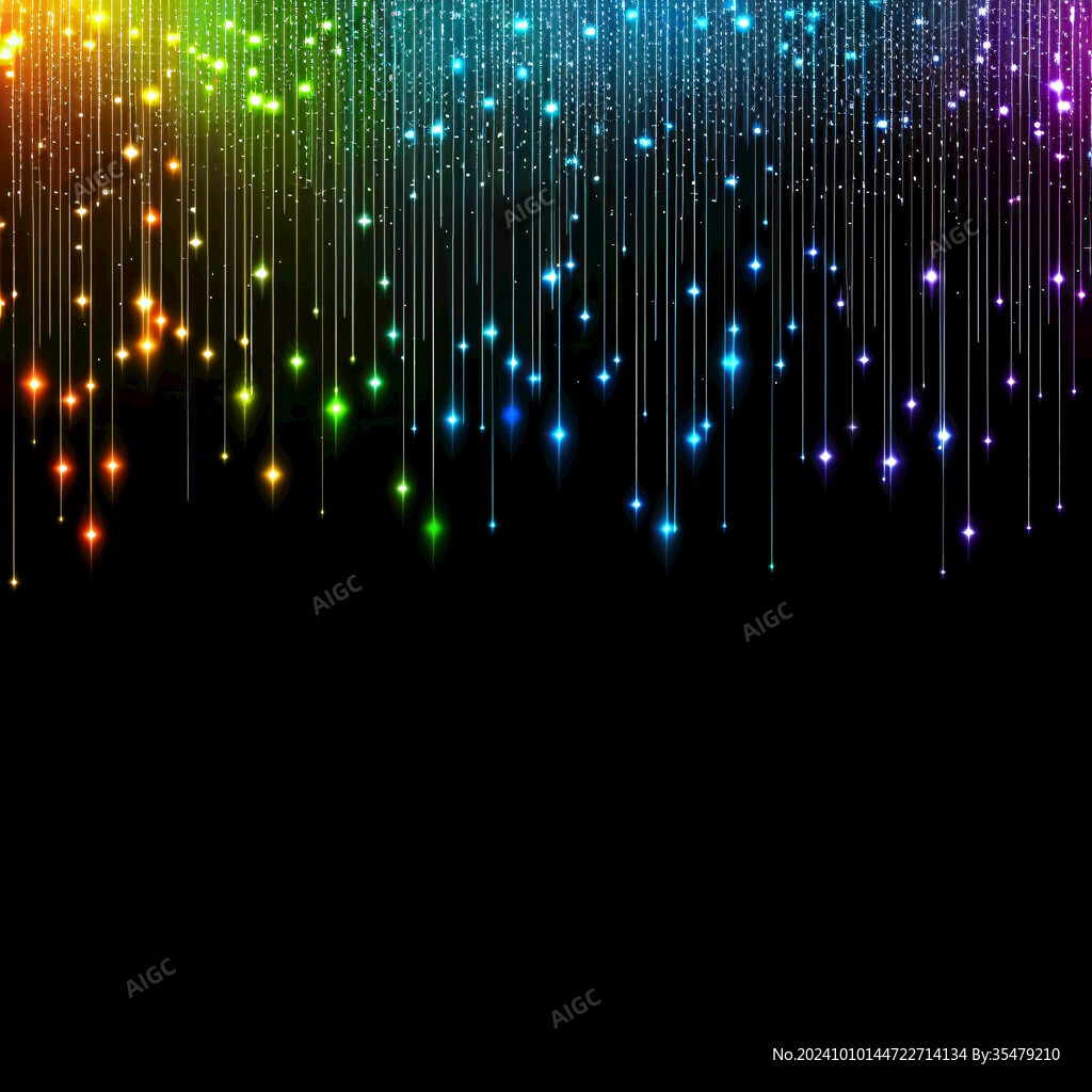 彩色条纹璀璨星空背景
