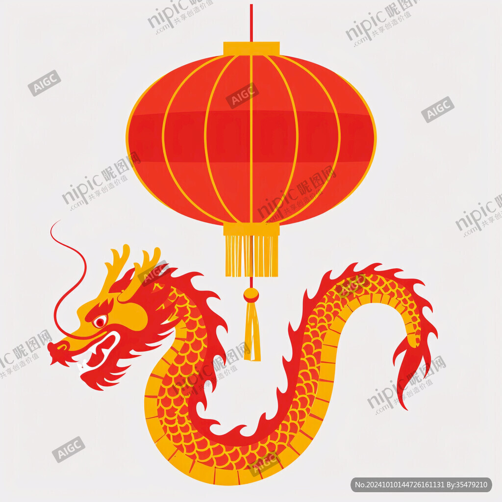 龙年灯笼图案