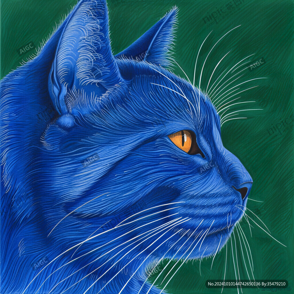 手绘猫眯装饰画