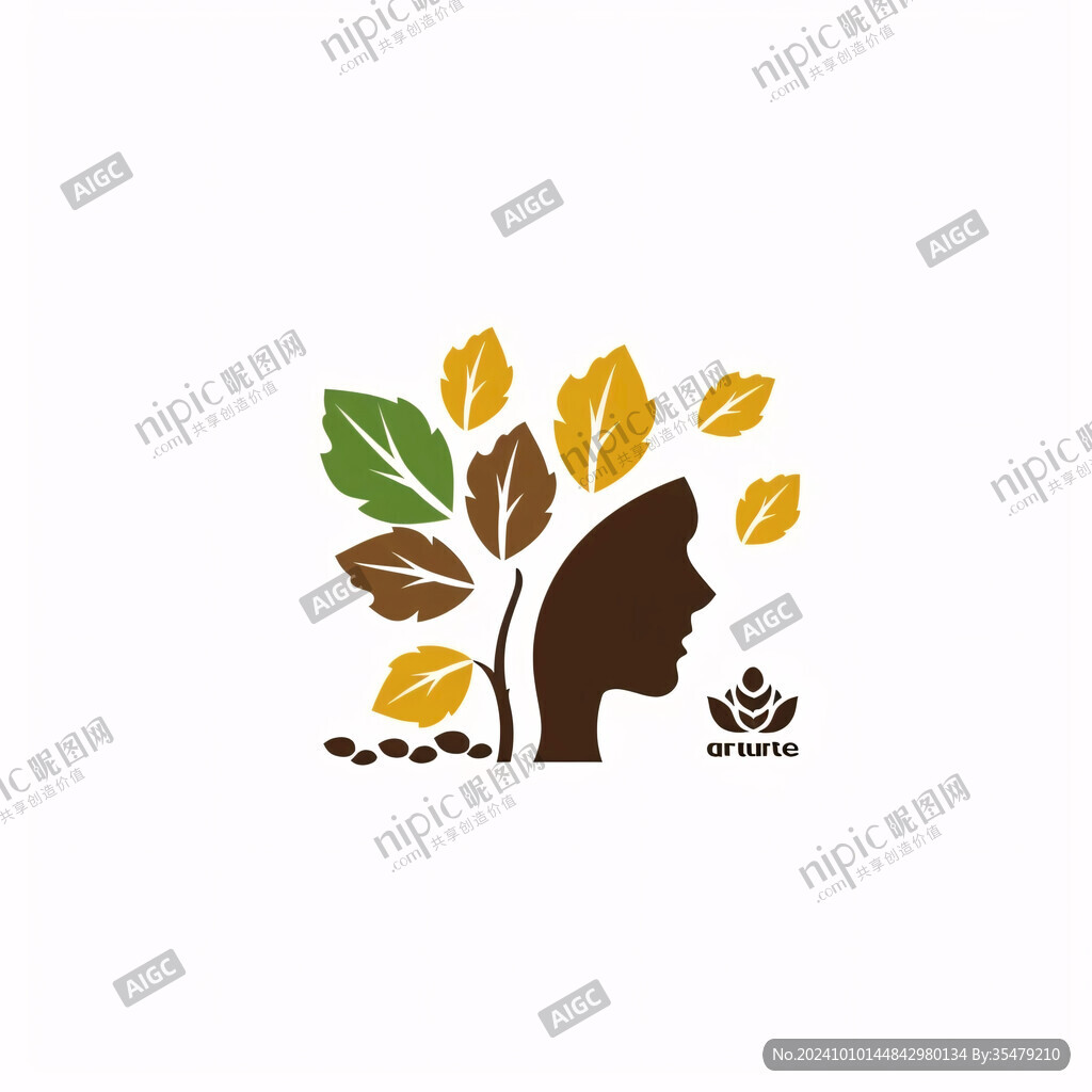 树叶女人logo