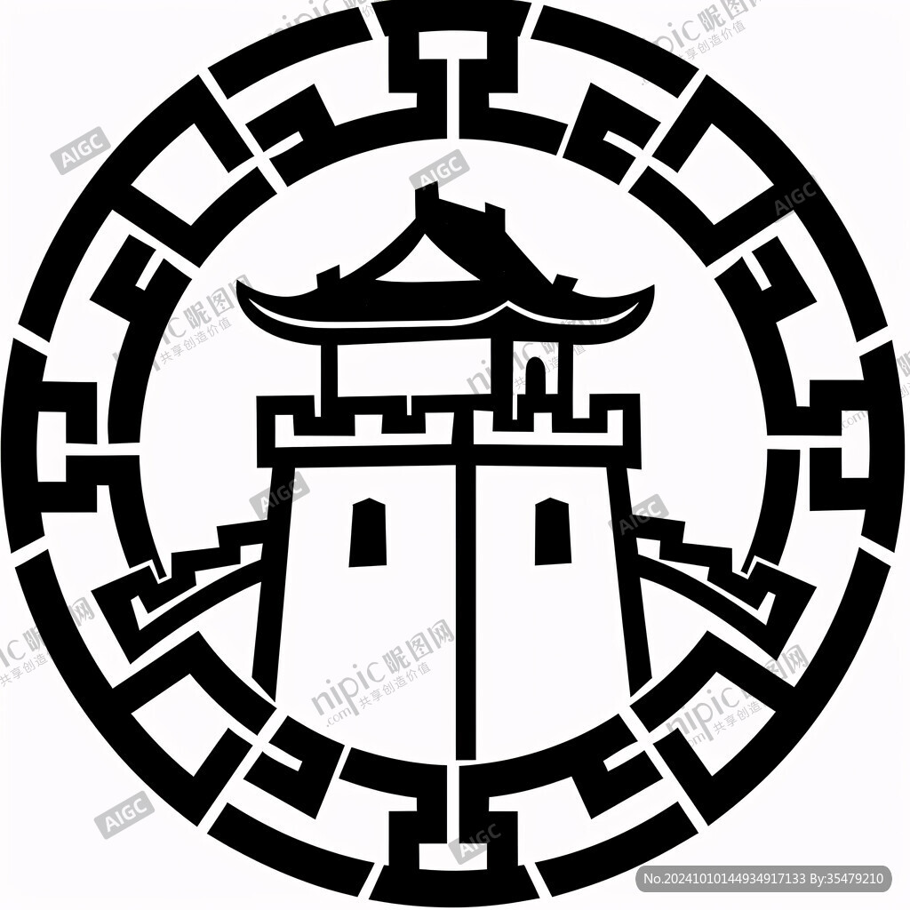 古风建筑图形