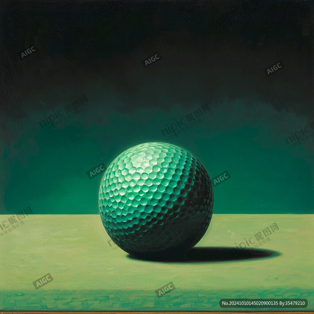 绿色绘画打高尔夫
