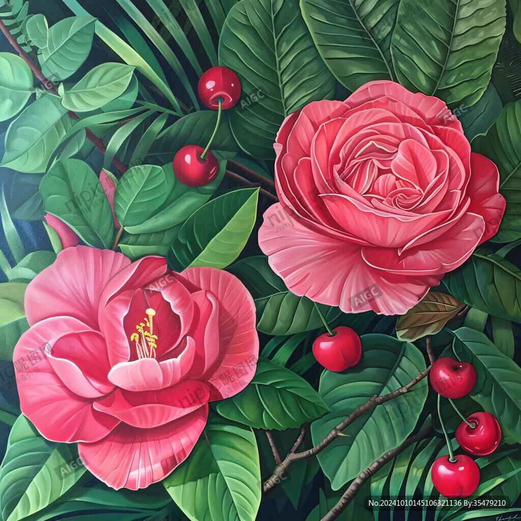 玫瑰花3d画