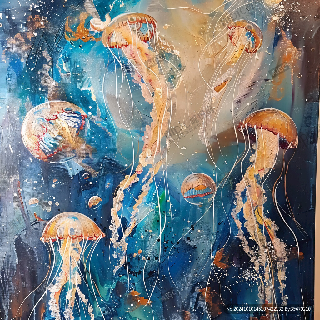 水母装饰画