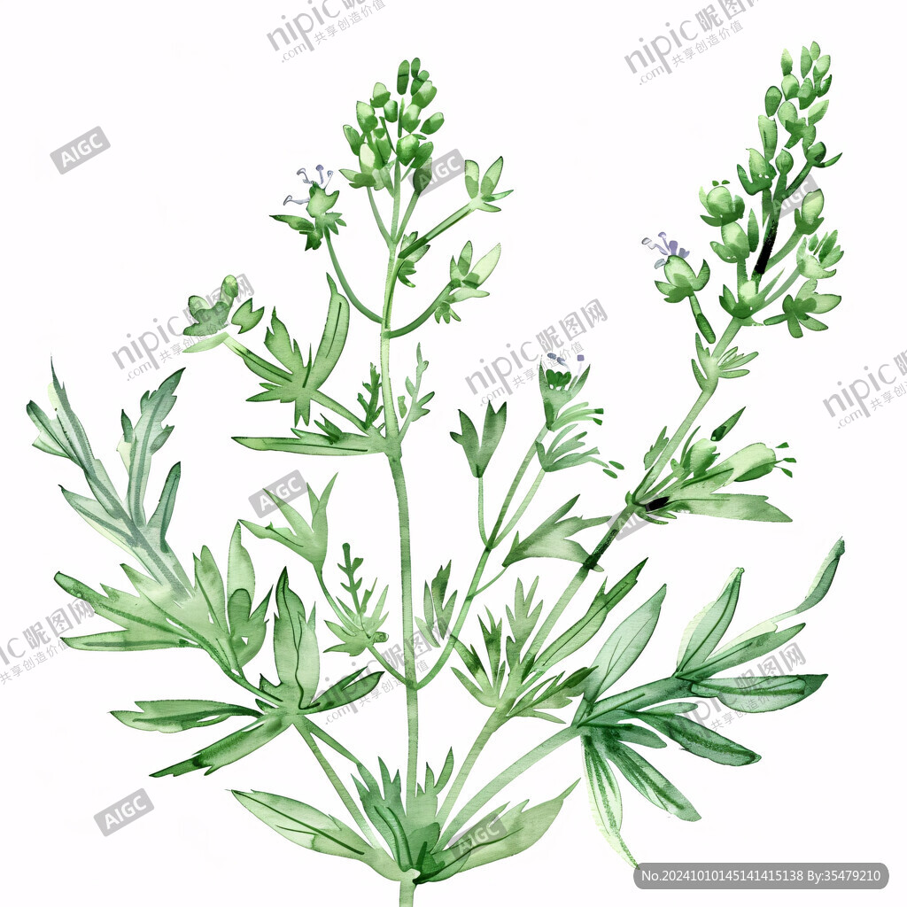 益母草插画