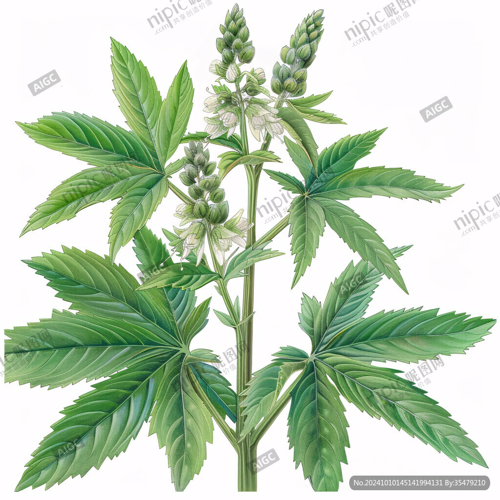 芝麻开花插画