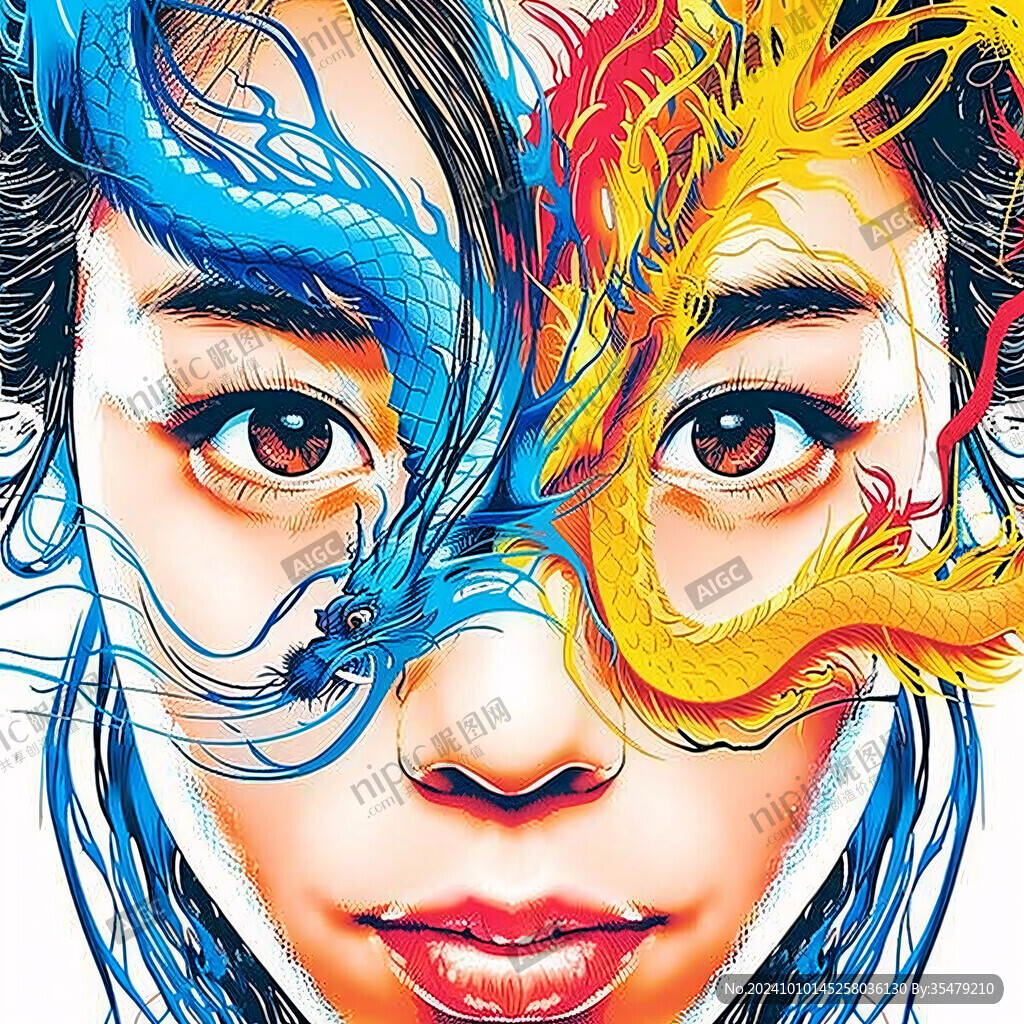 女性插画绘画时尚彩绘