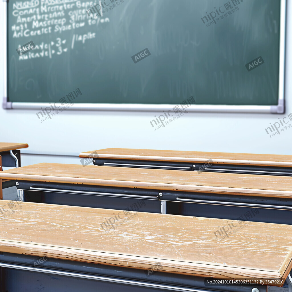 课本教室学生书桌黑板