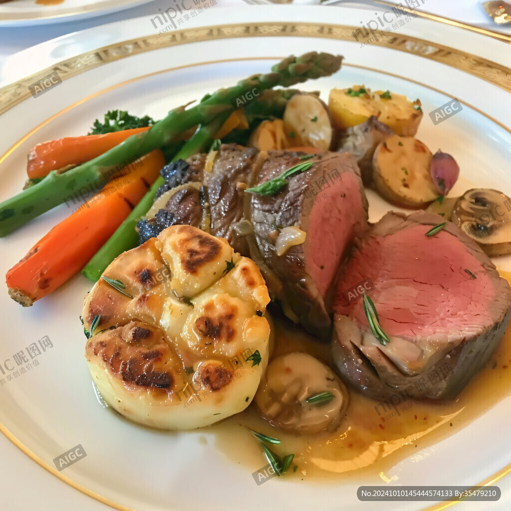 安格斯牛肉烤时蔬