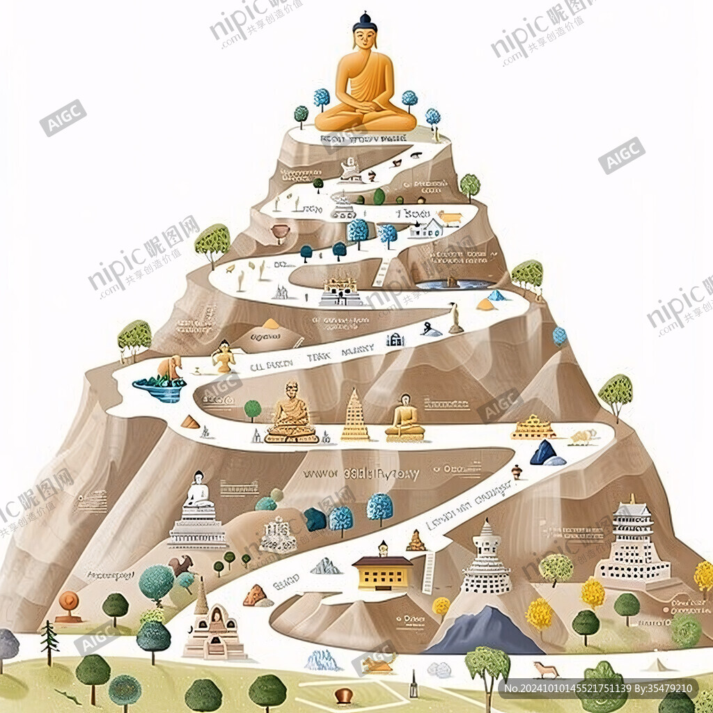 尼泊尔旅游宣传插画