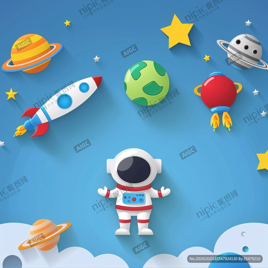 儿童卡通宇宙航天