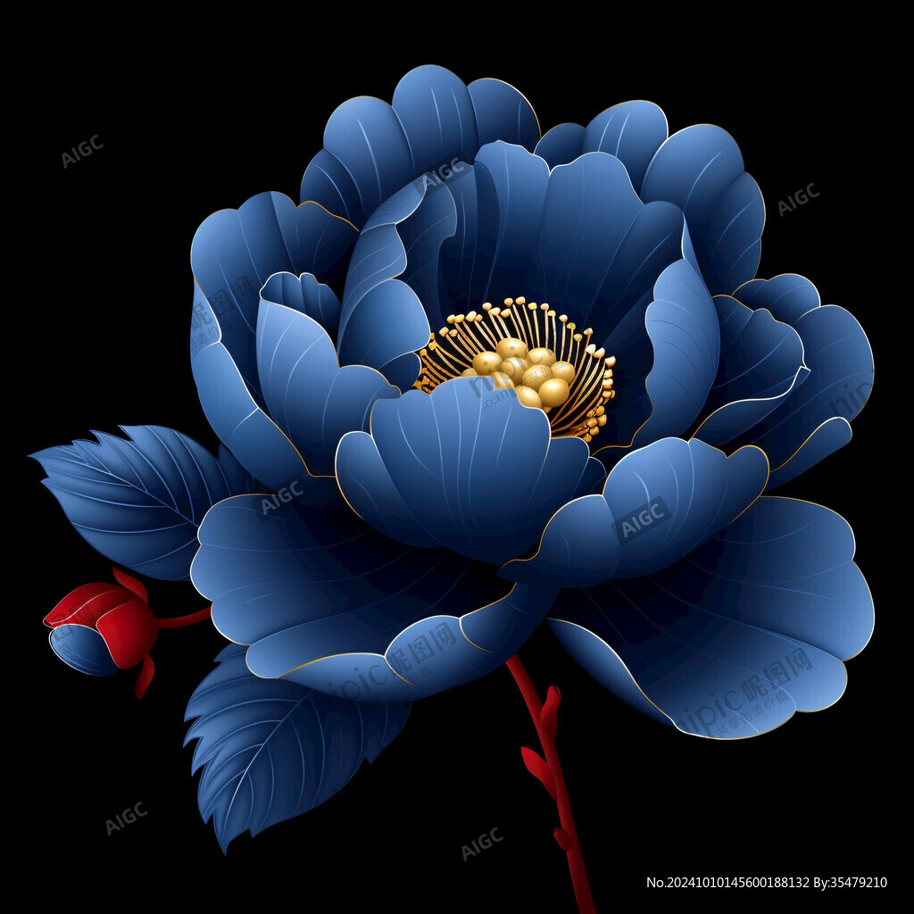 3d浮雕金属牡丹花