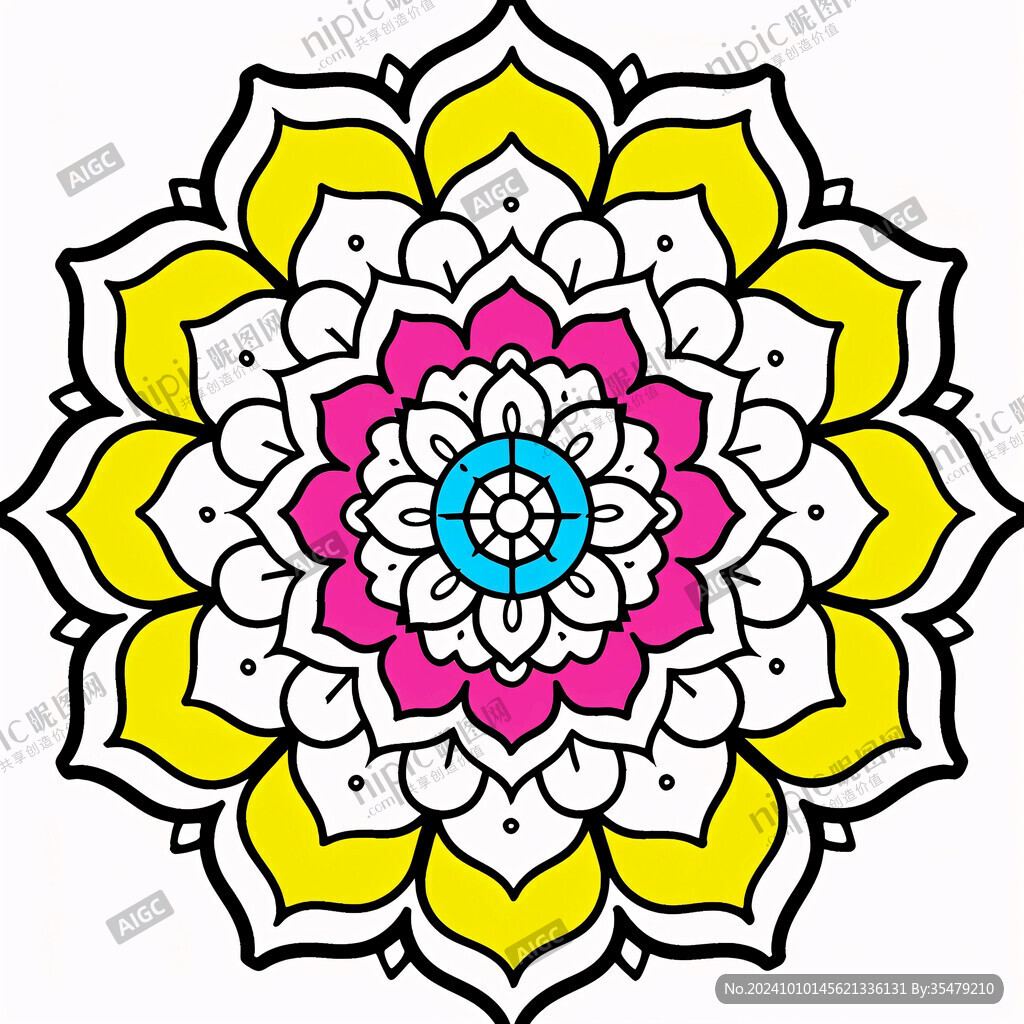 曼陀罗花纹装饰花纹