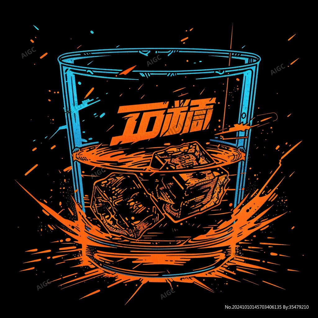 功夫酒插画