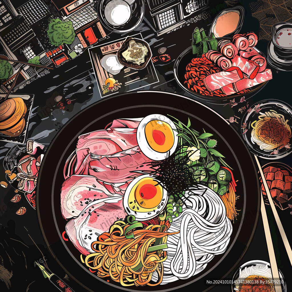 冷面插画