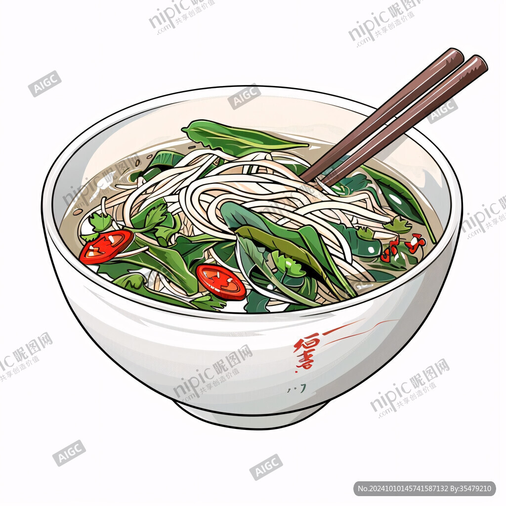 凉米线插画