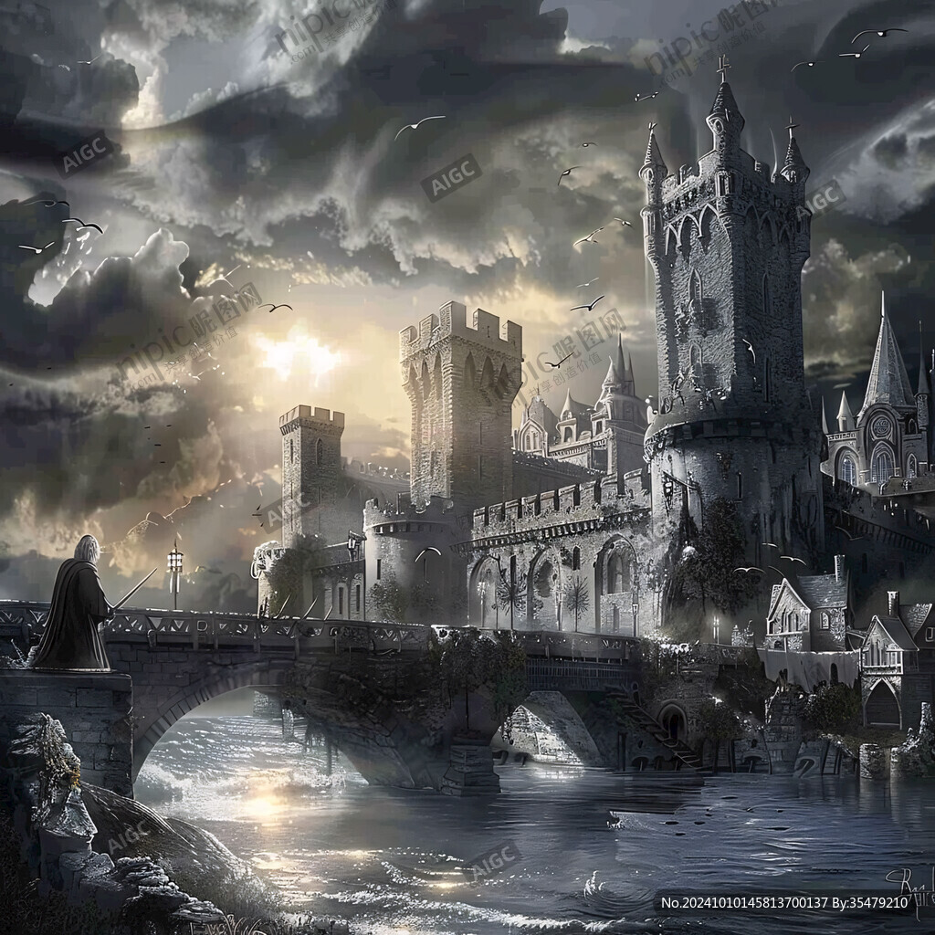 梦幻城堡插画