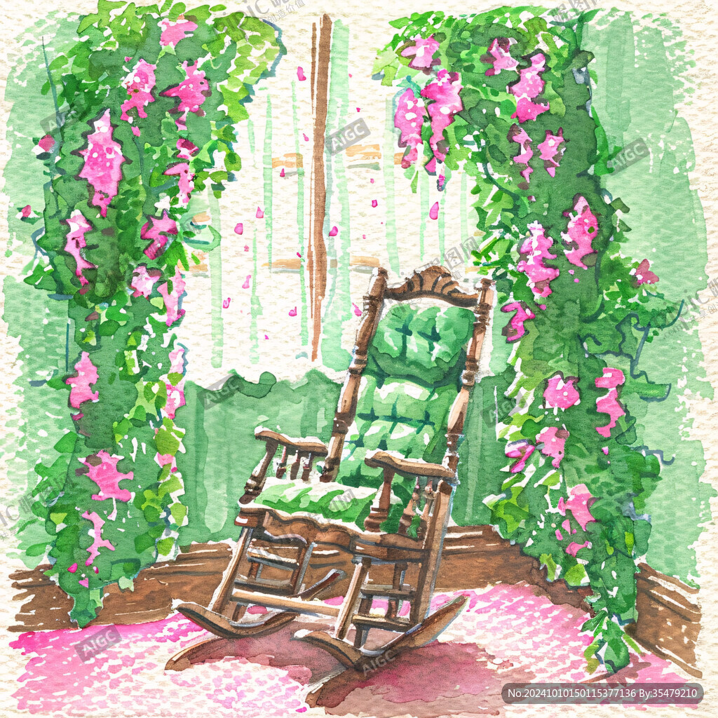 插画躺椅