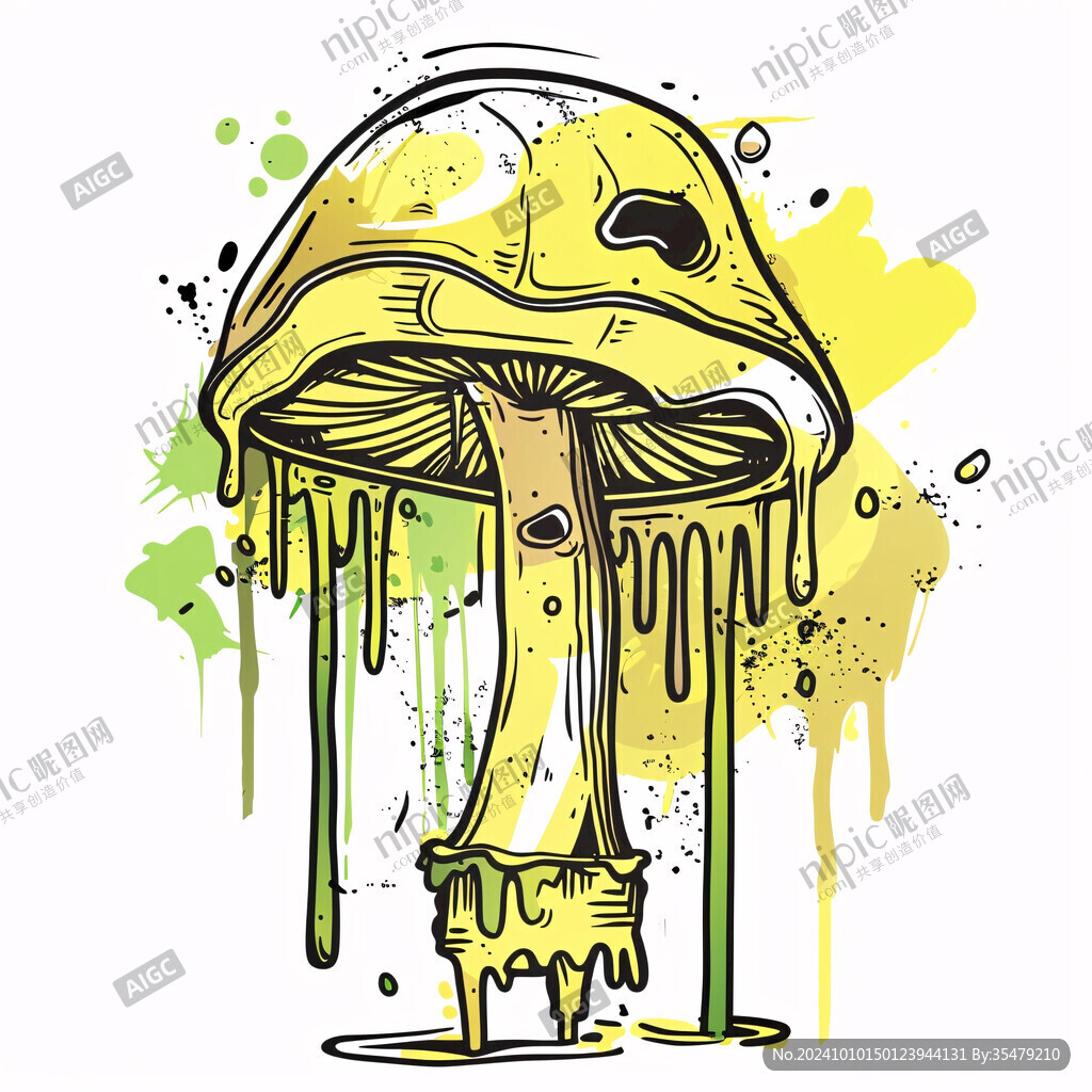 蘑菇手绘插画