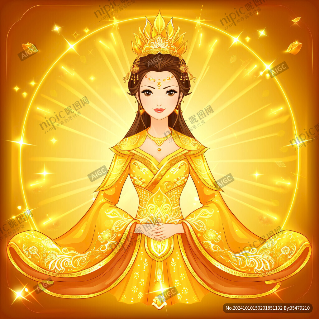 卡通女神插画