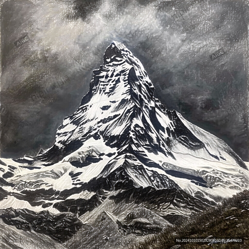 雪峰油画
