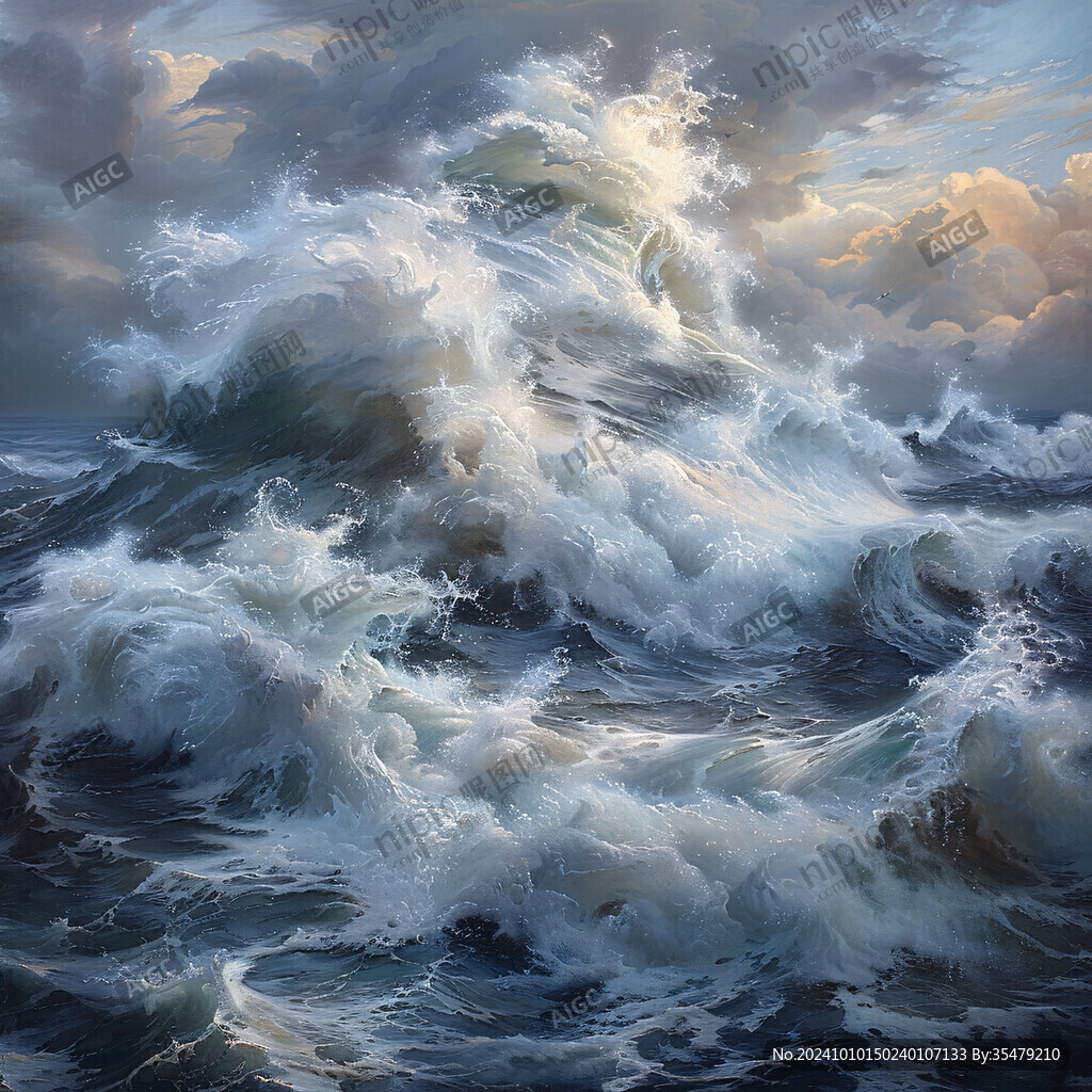 海洋流动装饰画