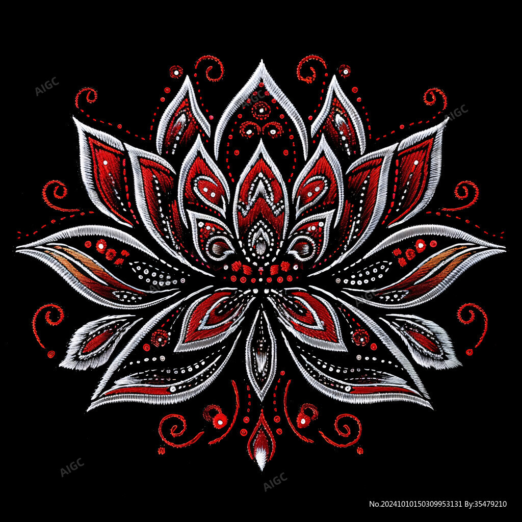 莲花花纹元素设计