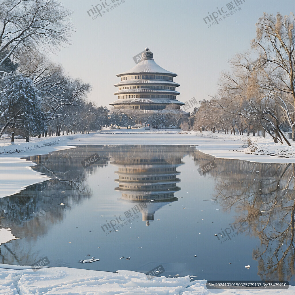 雪中的明堂天堂