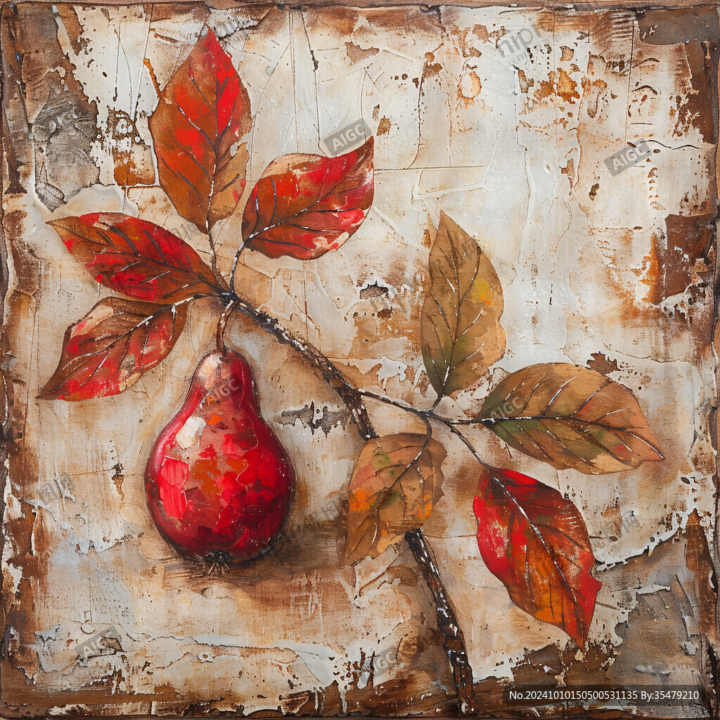 苹果复古装饰画