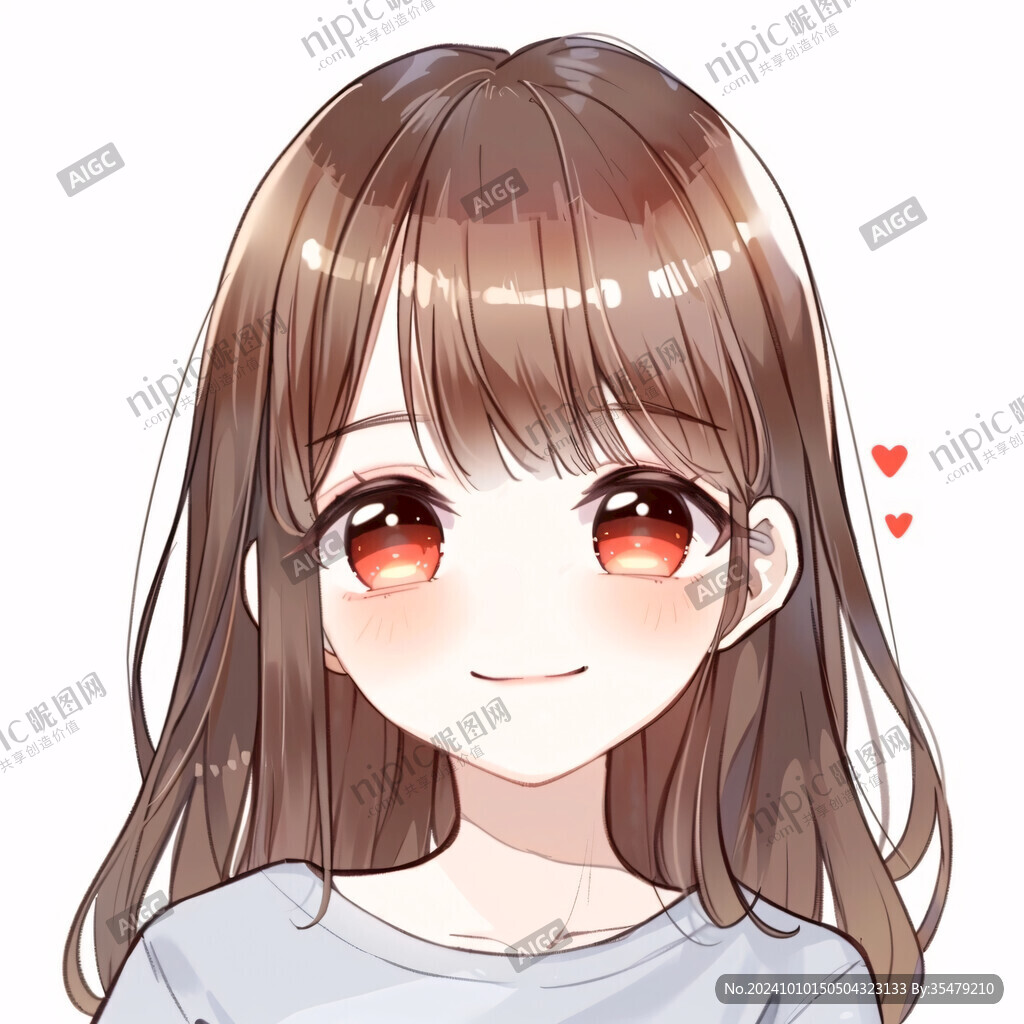 少女头像插画